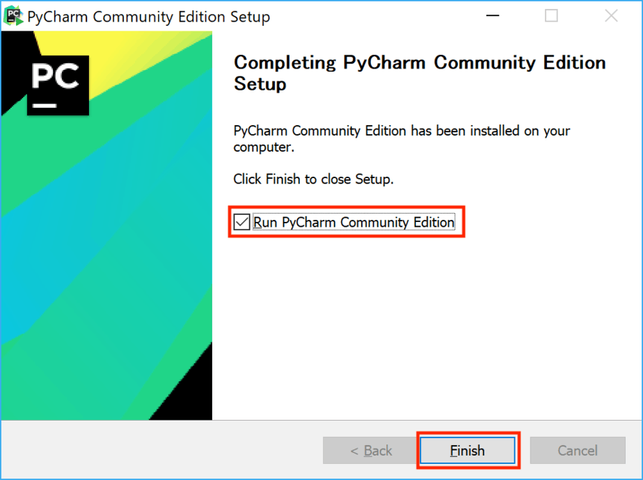 「Run PyCharm Community Edition」