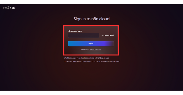 n8n Cloudへのログイン方法
